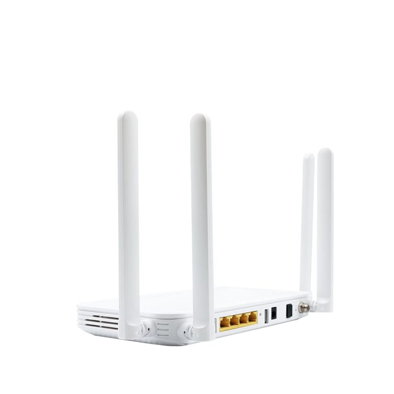 مودم فیبر نوری Huawei ONT Eg8245w5 12lights یک مودم دو بانده قدرتمند است که با پشتیبانی از تکنولوژی MIMO 4x4، سرعت وای‌فای تا 2100Mbps و ۴ پورت LAN گیگابیتی، گزینه‌ای عالی برای کاربران خانگی و اداری با اینترنت فیبر نوری به شمار می‌آید.